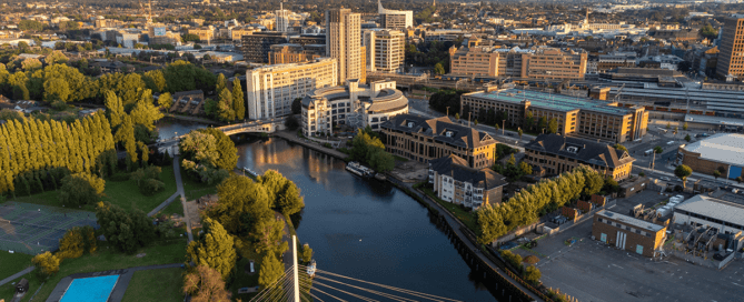 Reading Town Centre Drone Shot