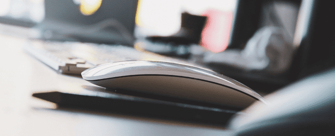 Mouse and keyboard on desk