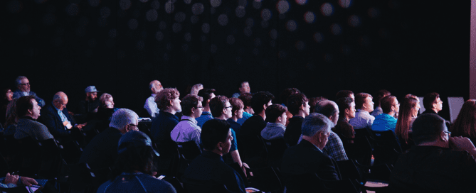 Audience at a speaking event